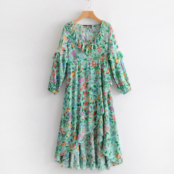 LAST ONE Flur Vineyard Asymmetrical Gown - Picture 5 of 8